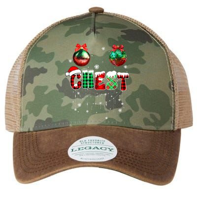 Chest Nuts Matching Chestnuts Funny Christmas Couples Legacy Tie Dye Trucker Hat