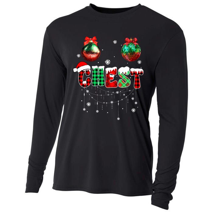 Chest Nuts Matching Chestnuts Funny Christmas Couples Cooling Performance Long Sleeve Crew