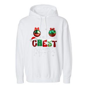 Chest Nuts Matching Chestnuts Funny Christmas Couples Garment-Dyed Fleece Hoodie