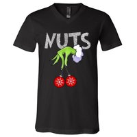 Chest Nuts Matching Chestnuts Xmas Christmas Couples V-Neck T-Shirt