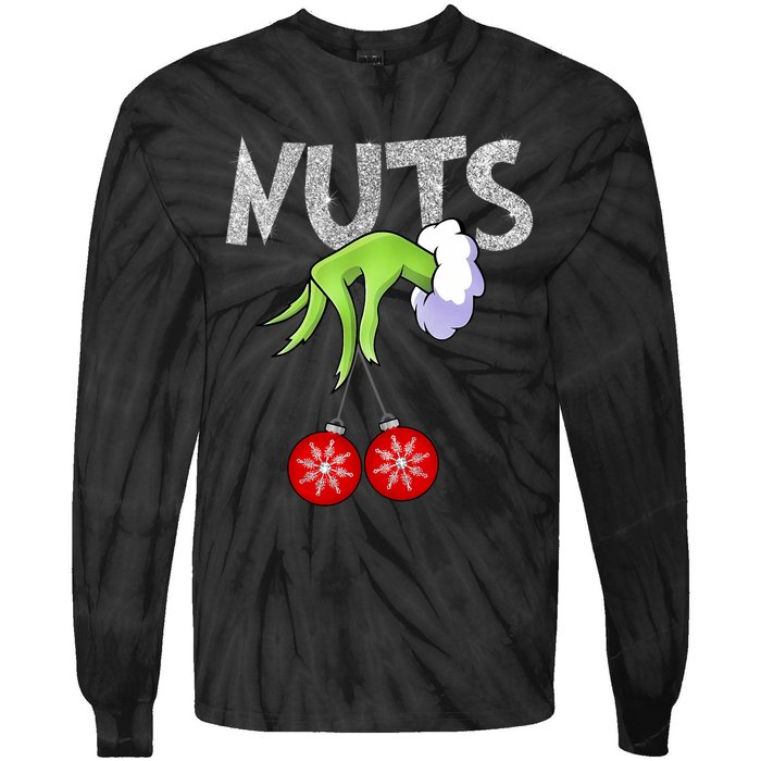 Chest Nuts Matching Chestnuts Xmas Christmas Couples Tie-Dye Long Sleeve Shirt