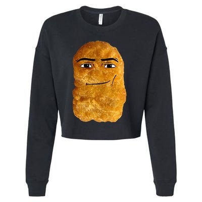 Chicken Nugget Meme Cropped Pullover Crew
