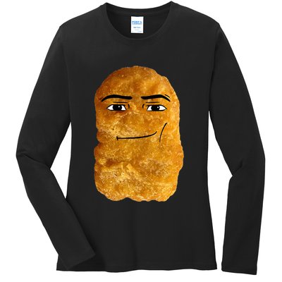 Chicken Nugget Meme Ladies Long Sleeve Shirt