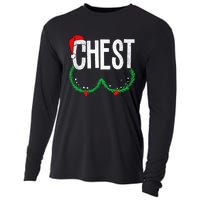 Chest Nuts Matching Chestnuts Funny Christmas Couples Chest Cooling Performance Long Sleeve Crew