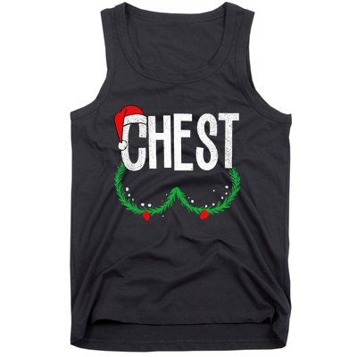 Chest Nuts Matching Chestnuts Funny Christmas Couples Chest Tank Top