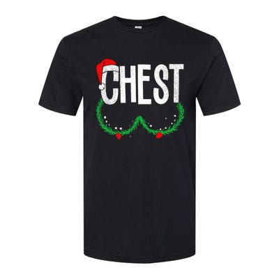 Chest Nuts Matching Chestnuts Funny Christmas Couples Chest Softstyle CVC T-Shirt