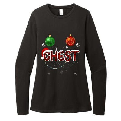 Chest Nuts Matching Chestnuts Funny Christmas Couples Nuts Womens CVC Long Sleeve Shirt