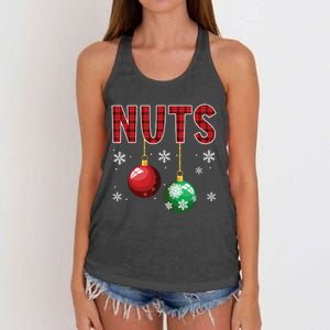 Chest Nuts Matching Chestnuts Funny Christmas Couples Xmas Women's Knotted Racerback Tank