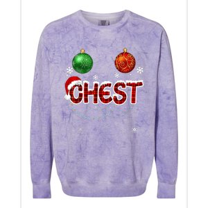 Chest Nuts Matching Chestnuts Funny Colorblast Crewneck Sweatshirt