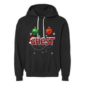 Chest Nuts Matching Chestnuts Funny Garment-Dyed Fleece Hoodie