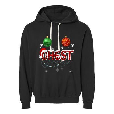 Chest Nuts Matching Chestnuts Funny Garment-Dyed Fleece Hoodie