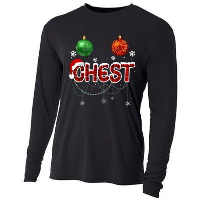 Chest Nuts Matching Chestnuts Funny Cooling Performance Long Sleeve Crew