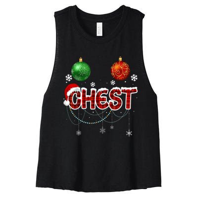 Chest Nuts Matching Chestnuts Funny Women's Racerback Cropped Tank