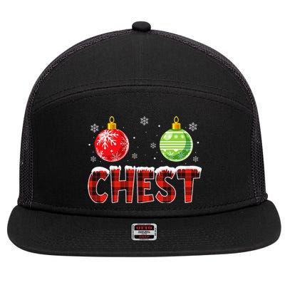 Chest Nuts Matching Chestnuts Christmas Couples 7 Panel Mesh Trucker Snapback Hat