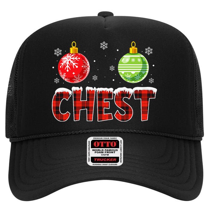 Chest Nuts Matching Chestnuts Christmas Couples High Crown Mesh Back Trucker Hat