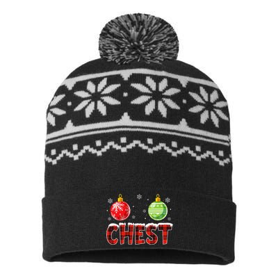 Chest Nuts Matching Chestnuts Christmas Couples USA-Made Snowflake Beanie