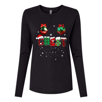 Chest Nuts Matching Chestnuts Funny Christmas Couples Womens Cotton Relaxed Long Sleeve T-Shirt