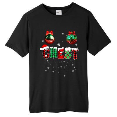 Chest Nuts Matching Chestnuts Funny Christmas Couples Tall Fusion ChromaSoft Performance T-Shirt