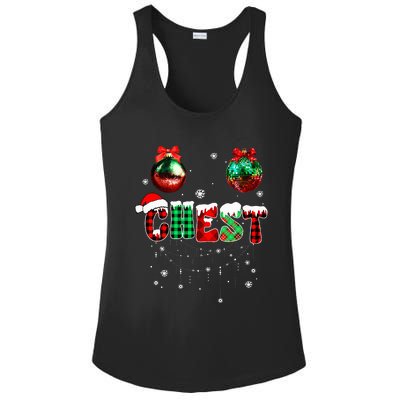 Chest Nuts Matching Chestnuts Funny Christmas Couples Ladies PosiCharge Competitor Racerback Tank