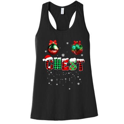 Chest Nuts Matching Chestnuts Funny Christmas Couples Women's Racerback Tank