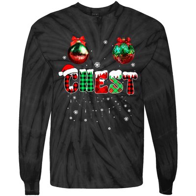 Chest Nuts Matching Chestnuts Funny Christmas Couples Tie-Dye Long Sleeve Shirt