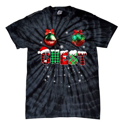 Chest Nuts Matching Chestnuts Funny Christmas Couples Tie-Dye T-Shirt