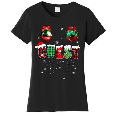 Chest Nuts Matching Chestnuts Funny Christmas Couples Women's T-Shirt