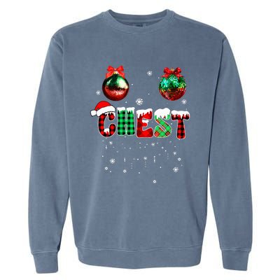 Chest Nuts Matching Chestnuts Funny Christmas Couples Garment-Dyed Sweatshirt