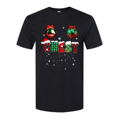 Chest Nuts Matching Chestnuts Funny Christmas Couples Softstyle CVC T-Shirt