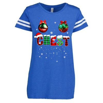 Chest Nuts Matching Chestnuts Funny Christmas Couples Enza Ladies Jersey Football T-Shirt