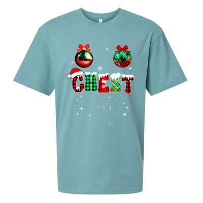 Chest Nuts Matching Chestnuts Funny Christmas Couples Sueded Cloud Jersey T-Shirt