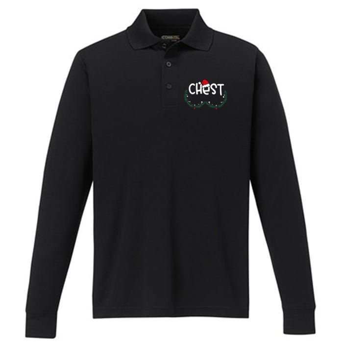 Chest Nuts Matching Chestnuts Xmas Christmas Couples Performance Long Sleeve Polo