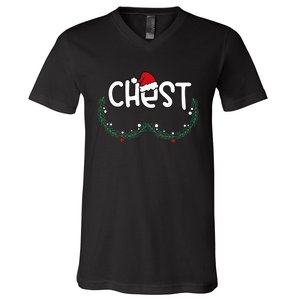 Chest Nuts Matching Chestnuts Xmas Christmas Couples V-Neck T-Shirt