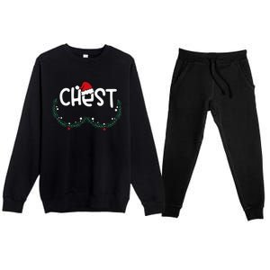 Chest Nuts Matching Chestnuts Xmas Christmas Couples Premium Crewneck Sweatsuit Set