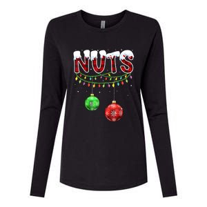 Chest Nuts Matching Chestnuts Funny Christmas Couples Nuts Womens Cotton Relaxed Long Sleeve T-Shirt