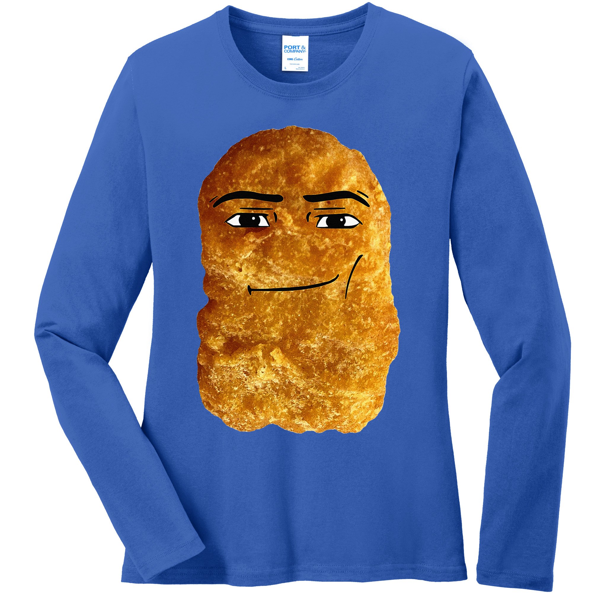 Chicken Nugget Meme Ladies Long Sleeve Shirt