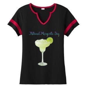 Celebrate National Margarita Day With Our Margarita Cocktail Cute Gift Ladies Halftime Notch Neck Tee