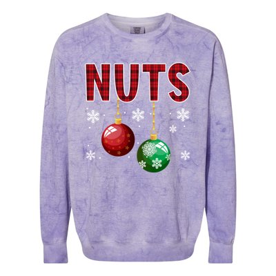 Chest Nuts Matching Chestnuts Funny Christmas Couples Xmas Meaningful Gift Colorblast Crewneck Sweatshirt