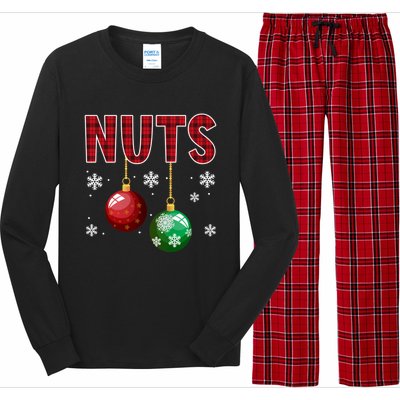 Chest Nuts Matching Chestnuts Funny Christmas Couples Xmas Meaningful Gift Long Sleeve Pajama Set