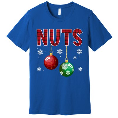 Chest Nuts Matching Chestnuts Funny Christmas Couples Xmas Meaningful Gift Premium T-Shirt