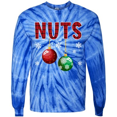 Chest Nuts Matching Chestnuts Funny Christmas Couples Xmas Meaningful Gift Tie-Dye Long Sleeve Shirt