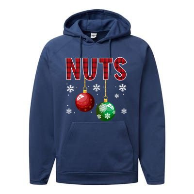 Chest Nuts Matching Chestnuts Funny Christmas Couples Xmas Meaningful Gift Performance Fleece Hoodie