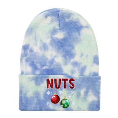 Chest Nuts Matching Chestnuts Funny Christmas Couples Xmas Meaningful Gift Tie Dye 12in Knit Beanie