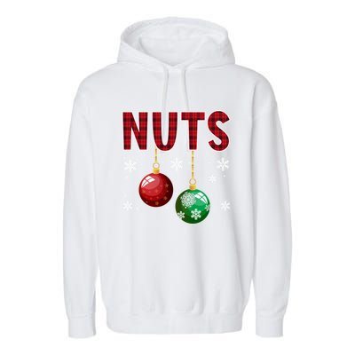 Chest Nuts Matching Chestnuts Funny Christmas Couples Xmas Meaningful Gift Garment-Dyed Fleece Hoodie