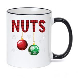 Chest Nuts Matching Chestnuts Funny Christmas Couples Nuts 11oz Black Color Changing Mug