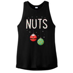 Chest Nuts Matching Funny Christmas Couples Chestnuts Nuts Ladies PosiCharge Tri-Blend Wicking Tank