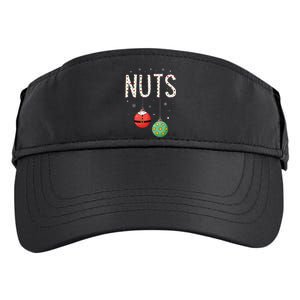 Chest Nuts Matching Funny Christmas Couples Chestnuts Nuts Adult Drive Performance Visor