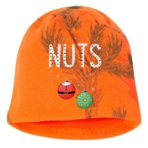 Chest Nuts Matching Funny Christmas Couples Chestnuts Nuts Kati - Camo Knit Beanie