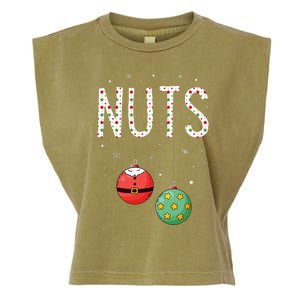 Chest Nuts Matching Funny Christmas Couples Chestnuts Nuts Garment-Dyed Women's Muscle Tee