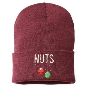 Chest Nuts Matching Funny Christmas Couples Chestnuts Nuts Sustainable Knit Beanie